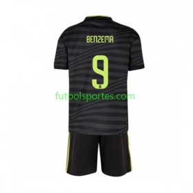Camiseta Real Madrid Benzema 9 Niño Tercera Equipación 2022/2023